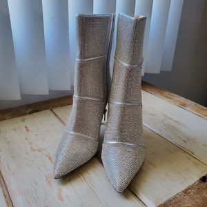 Rhinestone stilleto booties